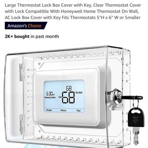 Thermostat lock box. Lock box plastic key heat ac temperature